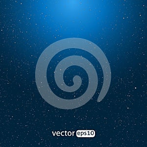 Blue starry sky vector background