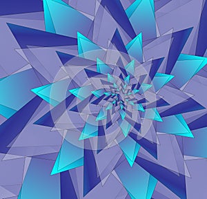 Blue stars rotate vector illustration.