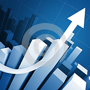 Blue stat business background