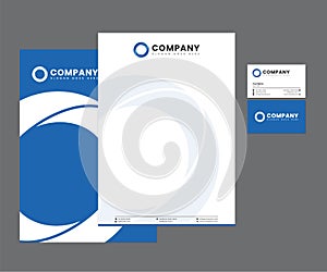 Blue Stationery Set with Logo Design