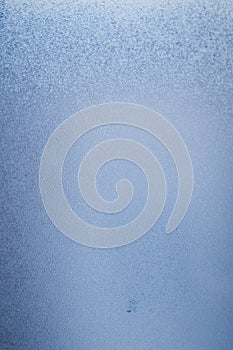 Blue steam condensation on a glass - freshness abstract