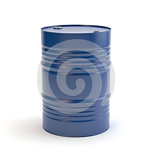 Blue steel barrel, 3D illustration