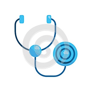 blue stethoscpe illustration