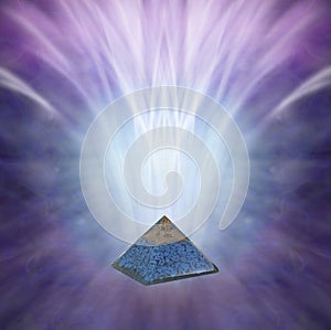 Blue Stone Throat Chakra Orgone Pyramid background