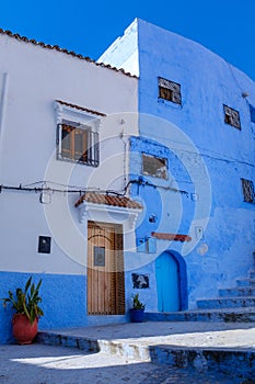 Blue streets of Chefchaouen in Morocco