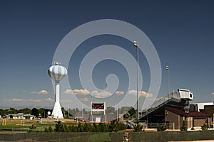 Blue Striped Alamosa Water Tower