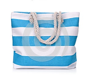 Blue striped beach bag