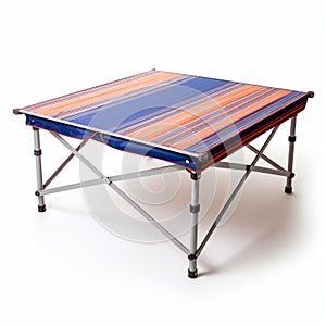 Blue Striped Camping Table With Futon Design