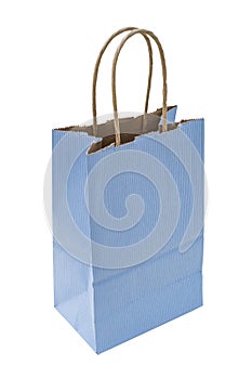 Blue striped shopping bag