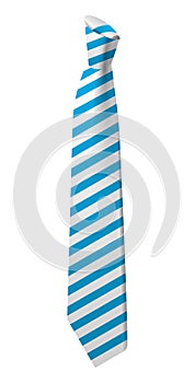 Blue striped tie icon, isometric style