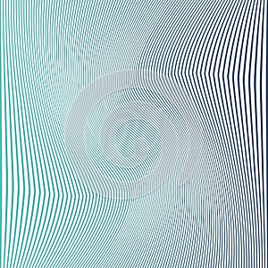 Blue Stripes. Vertical wave Curved Lines . background abstract