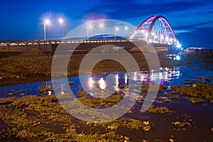Blue style Color Red Bridge Sunset