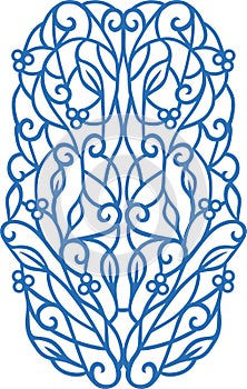 Blue stylish ornamental element