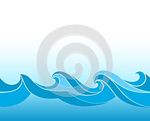 Blue stylized waves