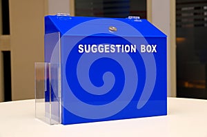 Blue suggestion box