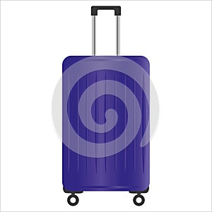blue suitcase icon vector illustration