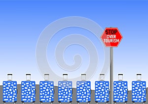 Suitcases and warning sign - cdr format