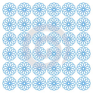 BLUE SUMMER FLOWERS STYLISH PATTERN TEXTURE BACKGROUND, PERFECT FOR WALLART, TEXTILE