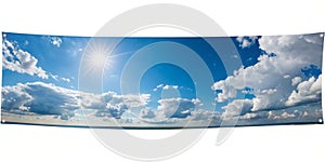 Blue Sun Sky Panorama Banner