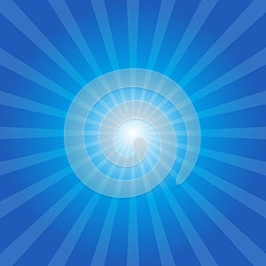 Blue sunburst background