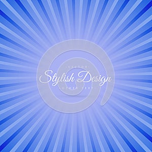 Blue sunburst background vector illustration