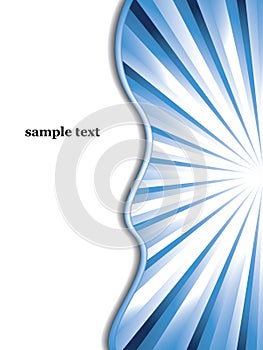 Blue sunburst business vector background