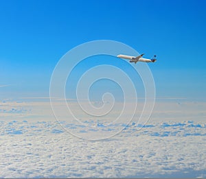 Blue sunny sky with clouds