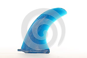 Blue surfboard fin