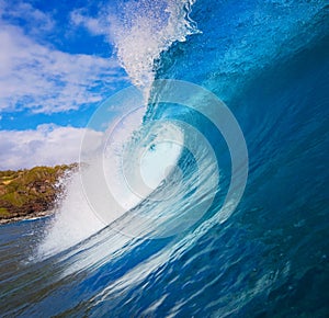 Blue Surfing Wave