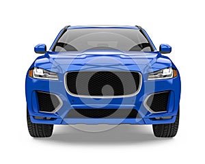 Blue SUV Car Isolated