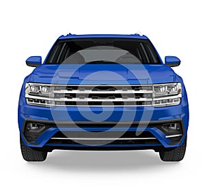 Blue SUV Car Isolated