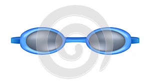 Blue swimming goggles