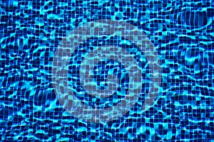 Blue swimming pool tile background