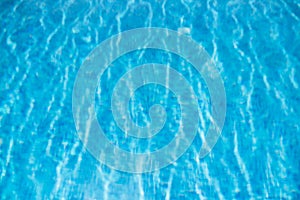 Blue swimming pool rippled water detail