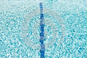 blue swimming pool water background with line
