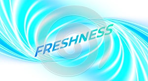 Blue swirl background with glowing white centre for text or product presentation. Tornado of freshness and purity