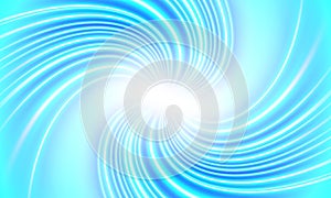 Blue swirl background with glowing white centre for text or product presentation. Tornado of freshness and purity