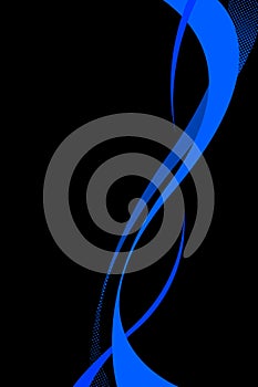 Blue Swoosh Curves