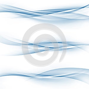 Blue swoosh speed abstract modern web divider set