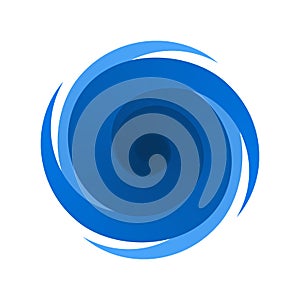 Blue symbol, sign of a storm, hurricane