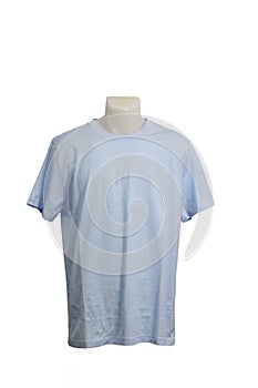 blue t-shirt isolated on white background