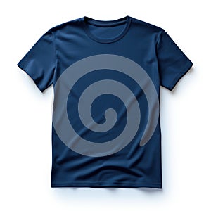 Blue T-Shirt Isolated on White Background AI Generated