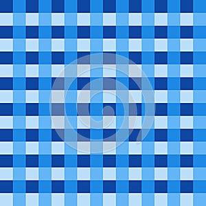 Blue tablecloth Vector. Traditional tablecloth pattern Vector. Blue color square pattern