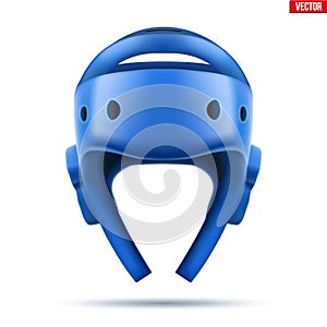 Blue Taekwondo helmet
