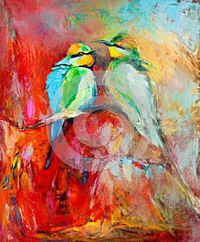 Blue tailed bee eaters