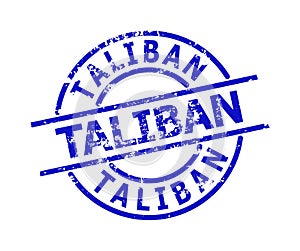 TALIBAN Blue Round Scratched Seal photo