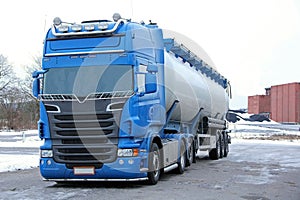 Blue Tanker Truck