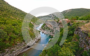 Blue Tara river in Montenegro mountains