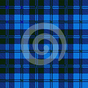 Blue Tartan Wool Material