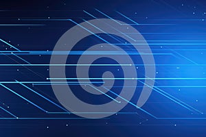 Blue tech circuit board lines background Generative ai